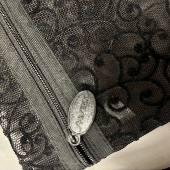 Contemporary Black Shiseido Evening Bag with matching inner purse - Picture 3 of 3